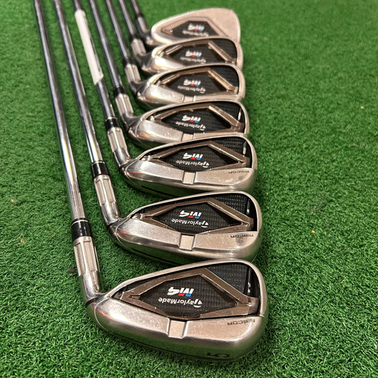 RH Taylormade M4 Iron Set (5-PW, AW). Stiff Flex.