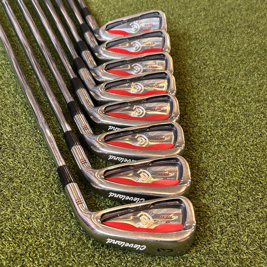 RH Cleveland CG Red Iron Set (3-PW). Regular Flex Steel.