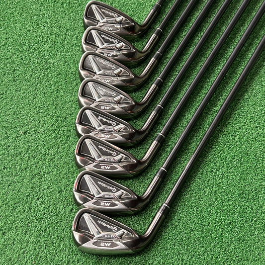 LH Taylormade M2 Tour Iron Set (4-PW, AW). Senior Flex.