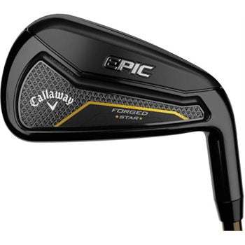 RH Callaway Epic Forged Star E19 Iron Set (5-PW, AW). Stiff Flex Graphite.