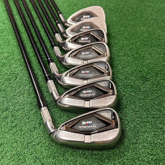 RH Taylormade M4 Iron Set (6-PW, AW, SW). Senior Flex.