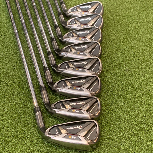 RH Taylormade M2 Iron Set (4-PW, AW). Stiff Flex.